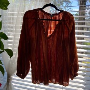 Super cute burnt orange blouse